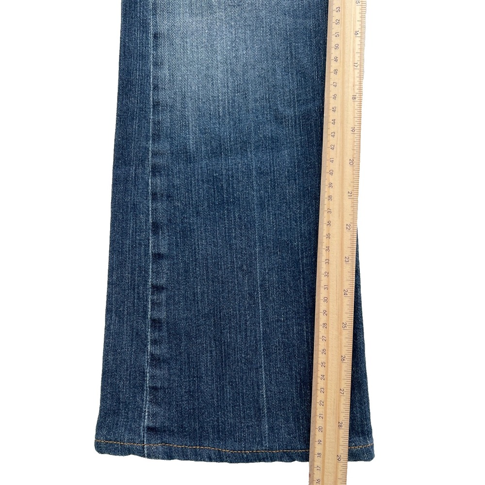 7 For All Mankind Jeans Womens 28‎ Bootcut USA Made Distressed Y2K Denim VTG - Picture 4 of 9